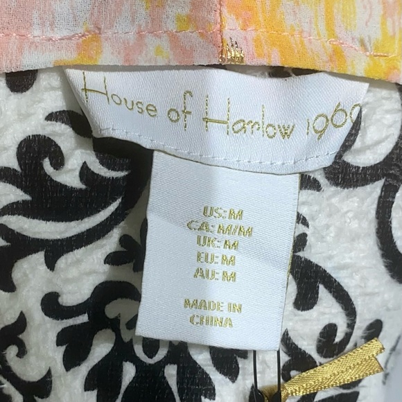 House of Harlow NWT Maxi Printed Dress Button Down Medium - Picture 10 of 15